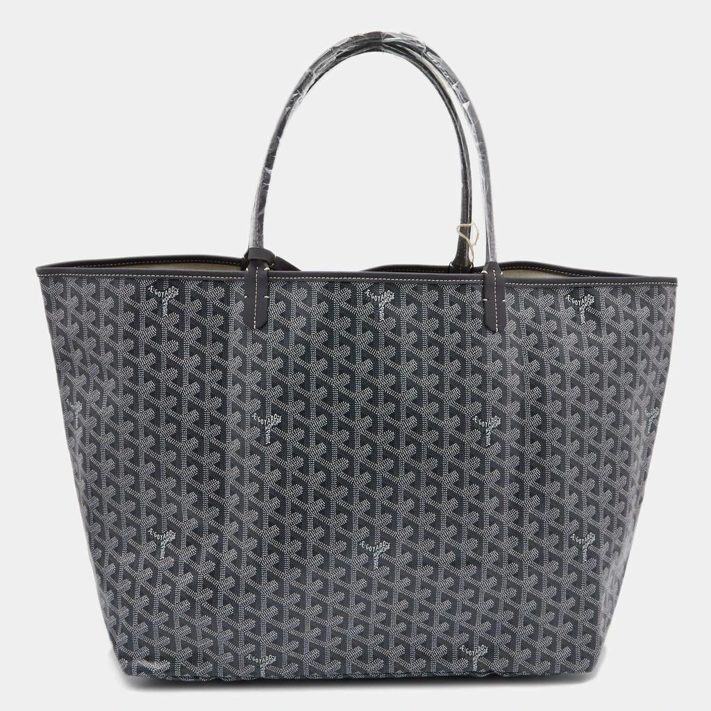 商品Goyard|Goyard Grey Goyardine Coated Canvas and Leather Saint Louis GM Tote,价格¥20248,第4张图片详细描述