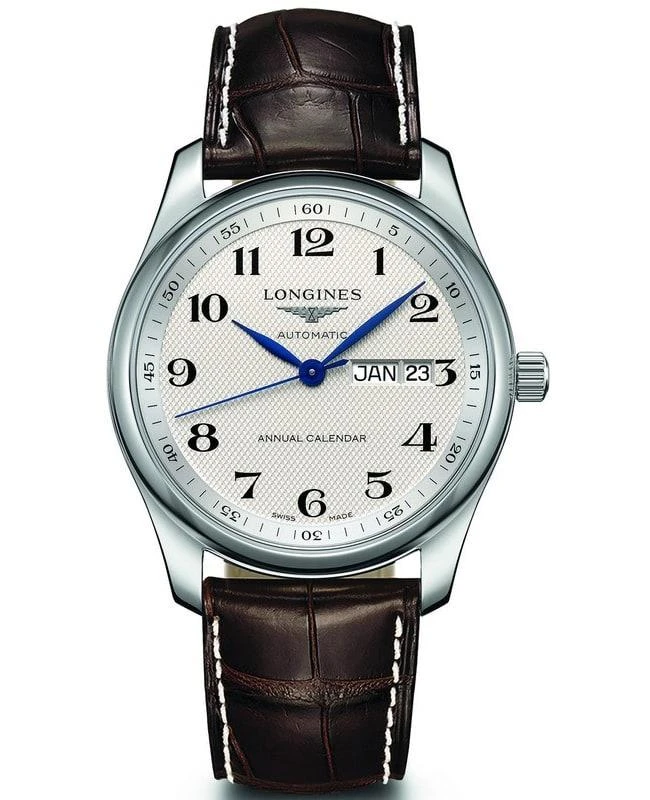 商品Longines|Longines Master Collection Automatic 40mm White Dial Brown Leather Strap Men's Watch L2.910.4.78.3,价格¥15756,第1张图片