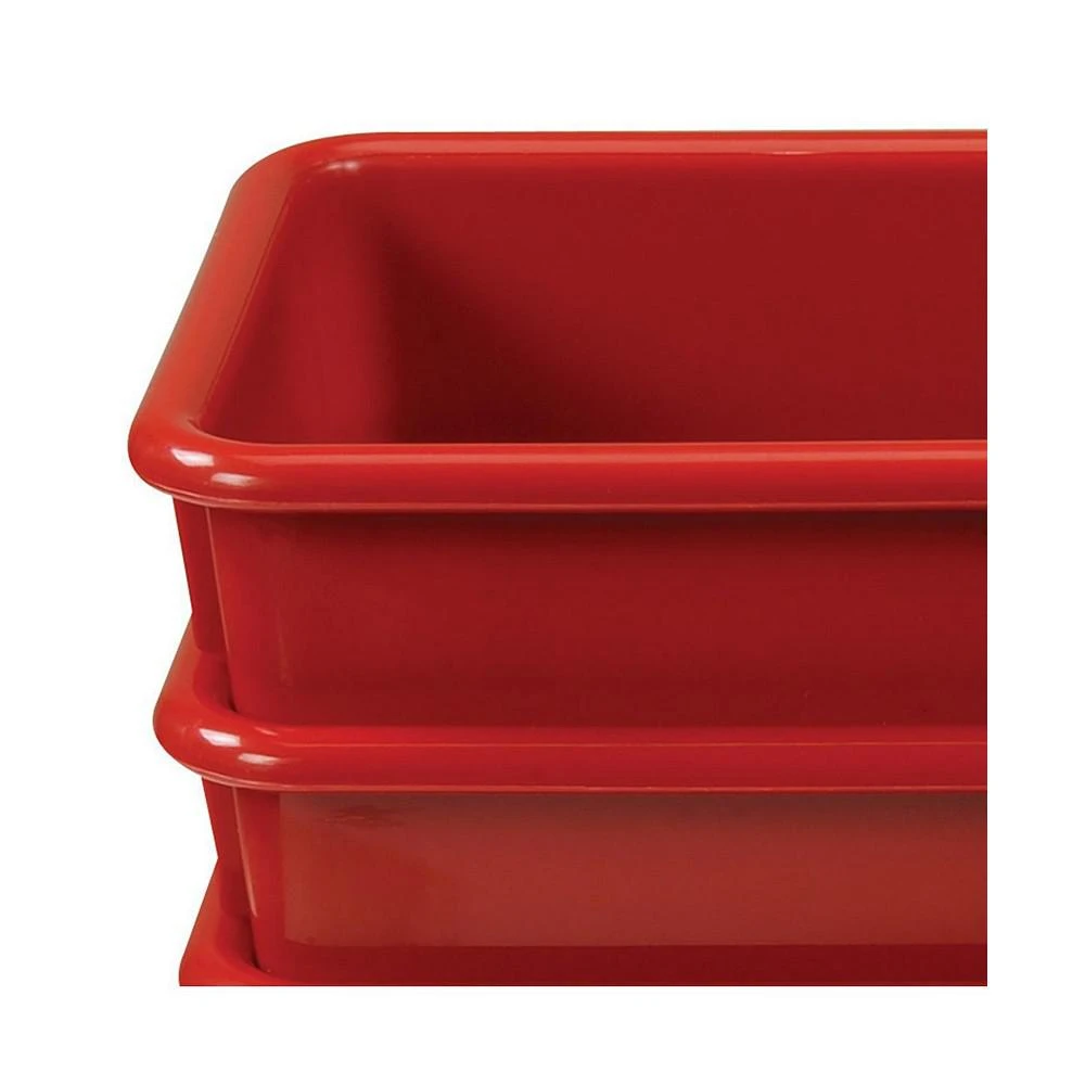商品Kaplan Early Learning|Red Vibrant Color Storage Bin - Set of 5,价格¥298,第3张图片详细描述