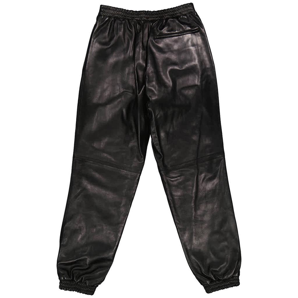 Burberry Runway Mens Black Leather Trousers, Size Small商品第2张图片规格展示