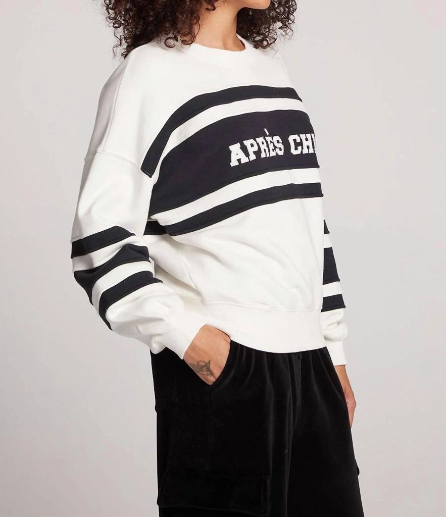 商品Chaser|Aprés Chic Pullover Sweater In Black/white,价格¥443,第2张图片详细描述