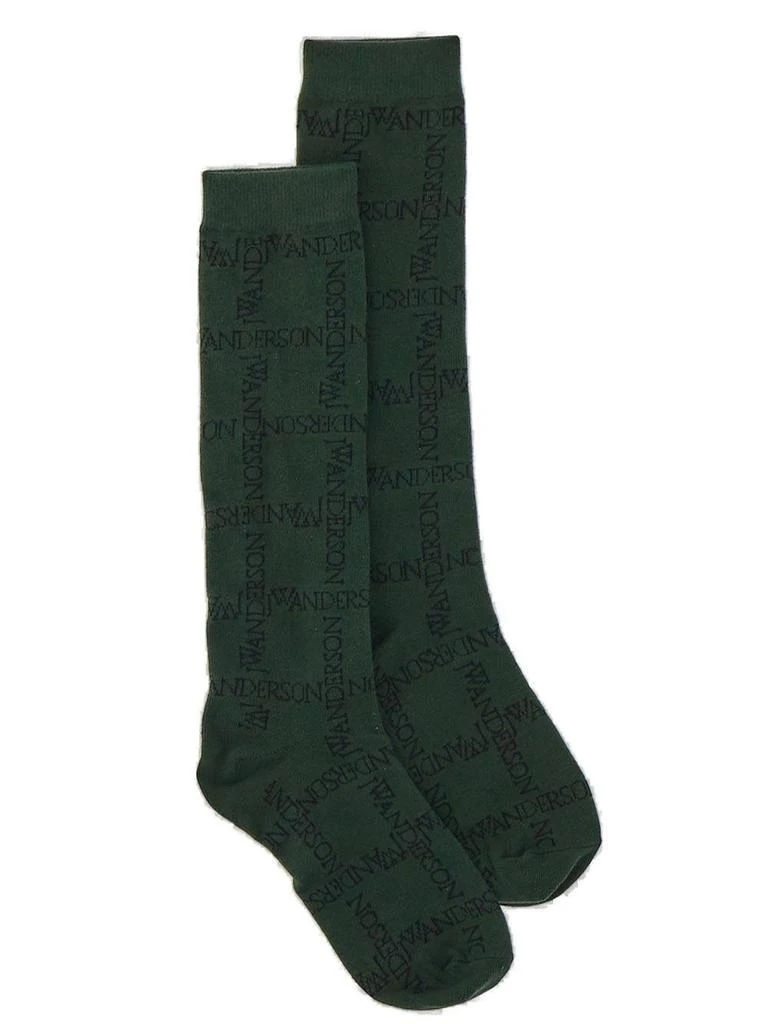 商品JW Anderson|JW Anderson Monogram-Knitted Stretched Socks,价格¥195,第1张图片