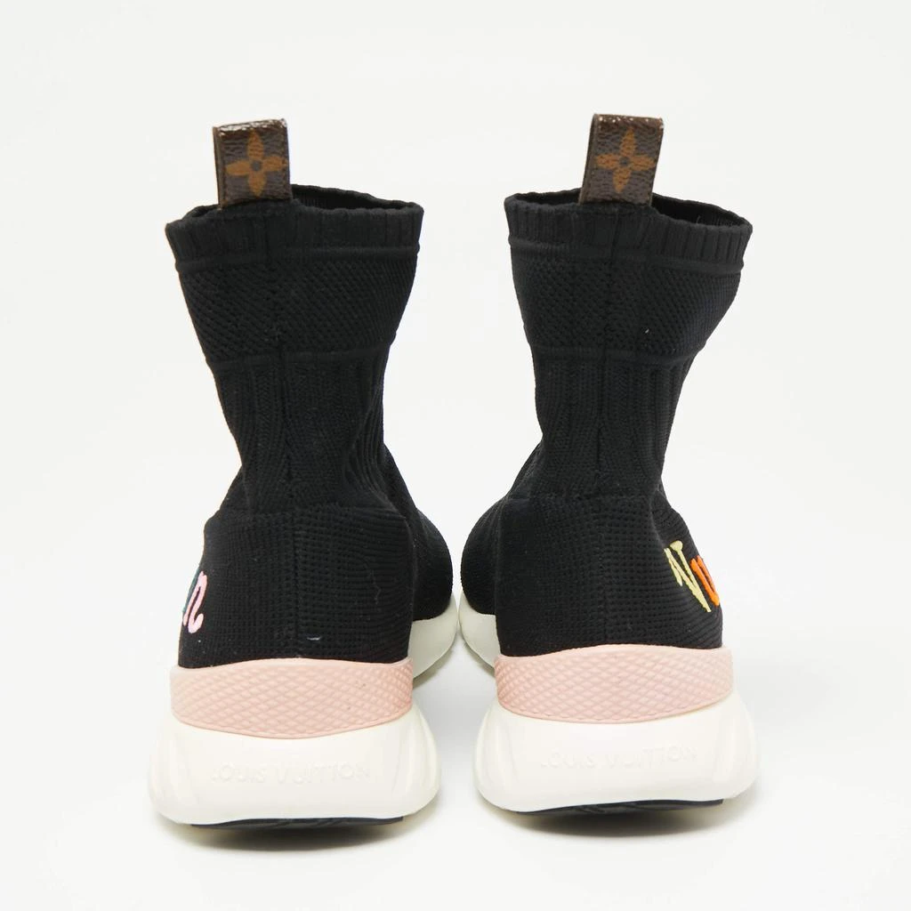 商品[二手商品] Louis Vuitton|Louis Vuitton Black Knit Fabric Aftergame High-Top Sneakers Size 37.5,价格¥4030,第5张图片详细描述