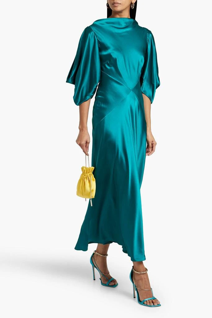 商品ROKSANDA|Self cutout draped silk-satin midi dress,价格¥7588,第2张图片详细描述