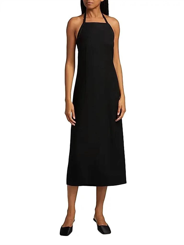 商品Vince|Apron Halter Sleeveless Midi Dress In Black,价格¥2189,第2张图片详细描述