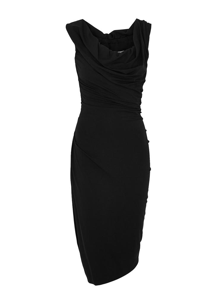 Ginnie black stretch-jersey midi dress商品第1张图片规格展示