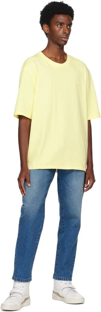 商品AMI|SSENSE Exclusive Yellow Ami de Cœur T-Shirt,价格¥908,第4张图片详细描述