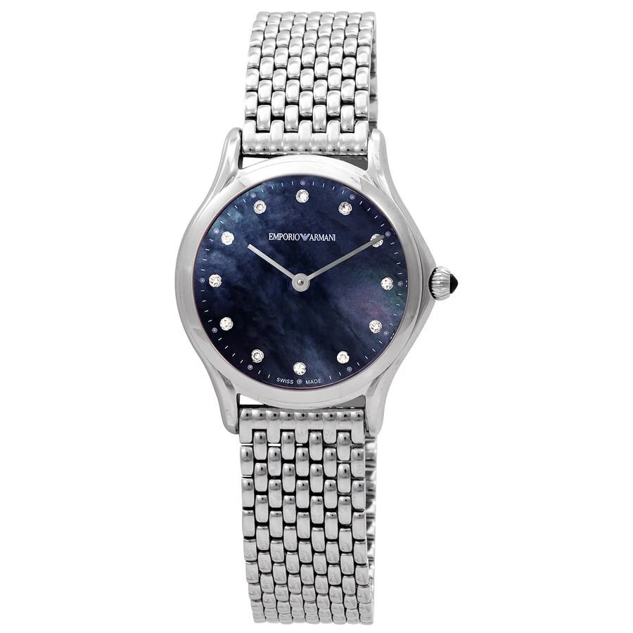 商品Emporio Armani|Quartz Diamond Blue Mother of Pearl Dial Ladies Watch ARS7507,价格¥1334,第1张图片