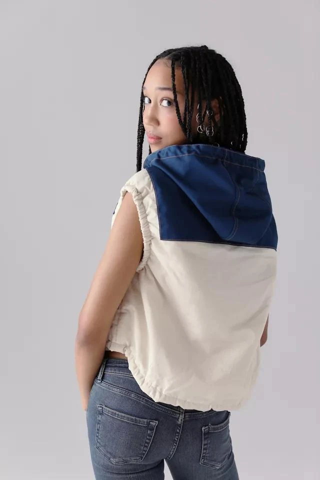 商品BDG|BDG Yara Linen & Denim Puffer Vest,价格¥337,第3张图片详细描述