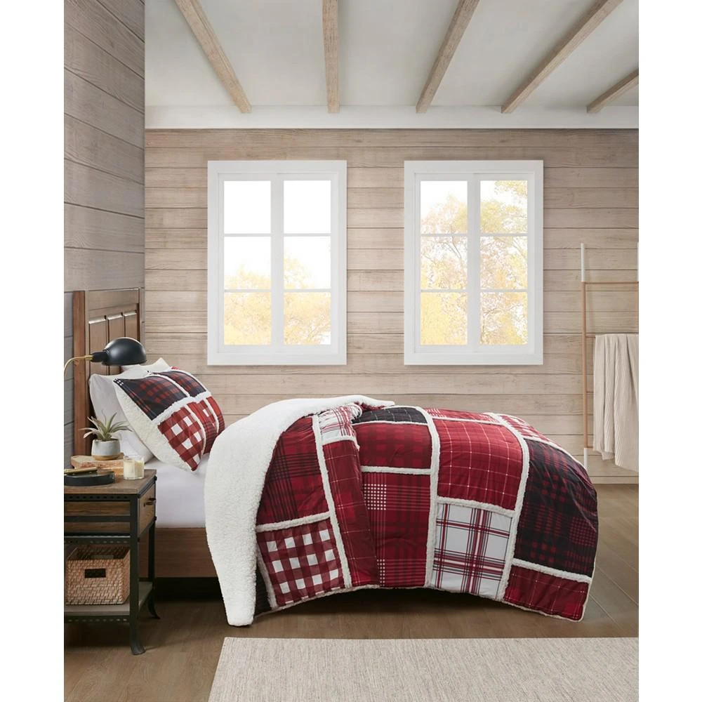 商品Premier Comfort|Patchwork Sherpa 3-Pc. Comforter Set,价格¥507,第1张图片