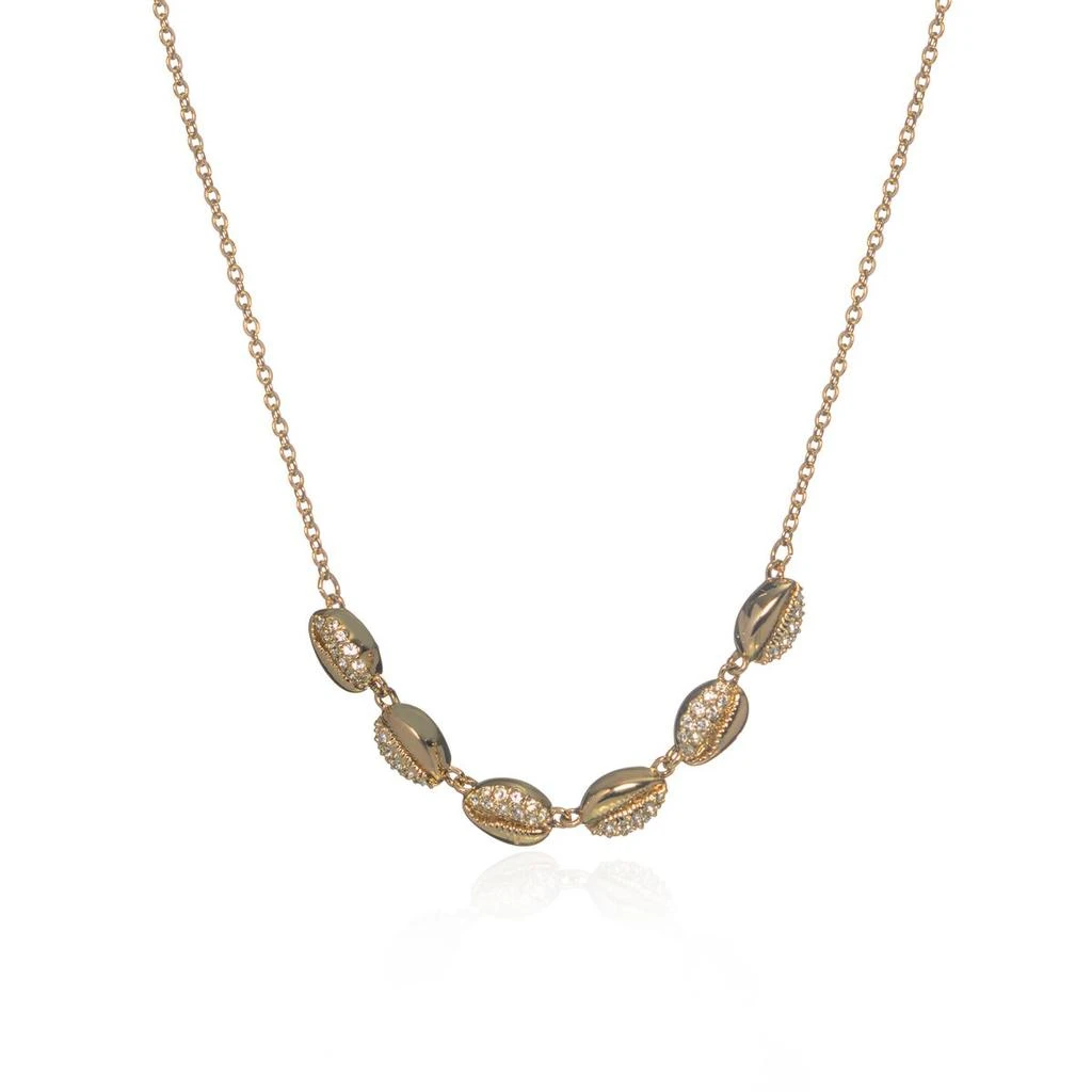 商品Swarovski|Swarovski Shell Gold Tone And Crystal Necklace 5512712,价格¥637,第1张图片