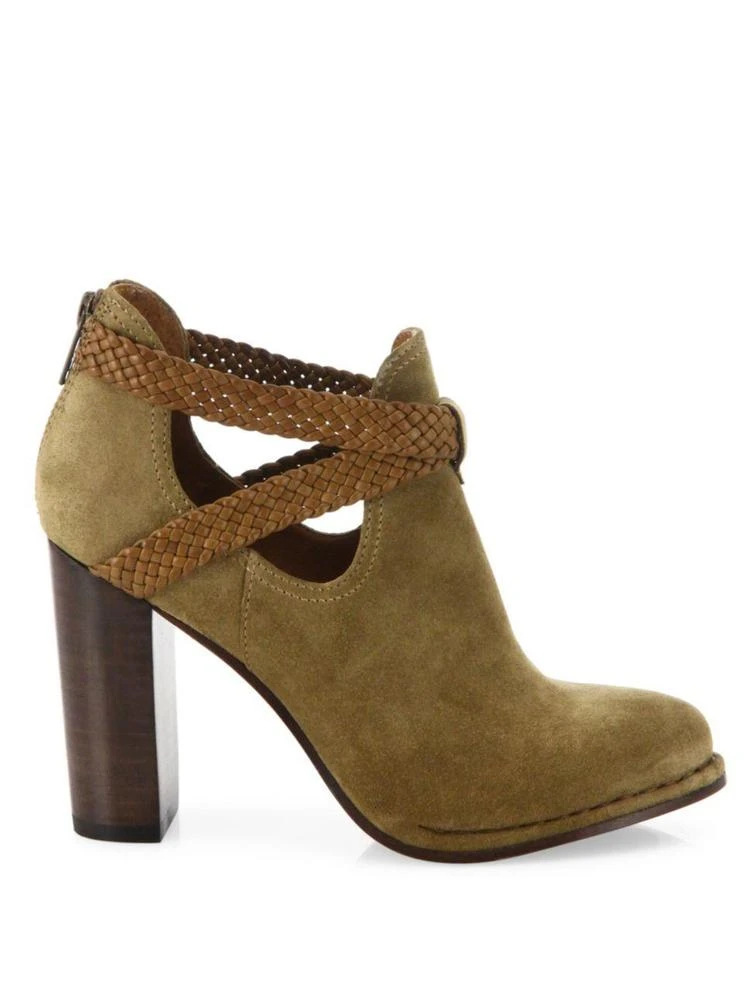 商品Frye|Margaret Braid Suede & Leather Booties,价格¥738,第5张图片详细描述