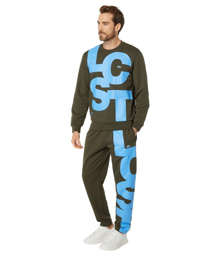 商品Lacoste|Contrast Print Logo Sweatpants with Tapered Ankle,价格¥1008,第6张图片详细描述