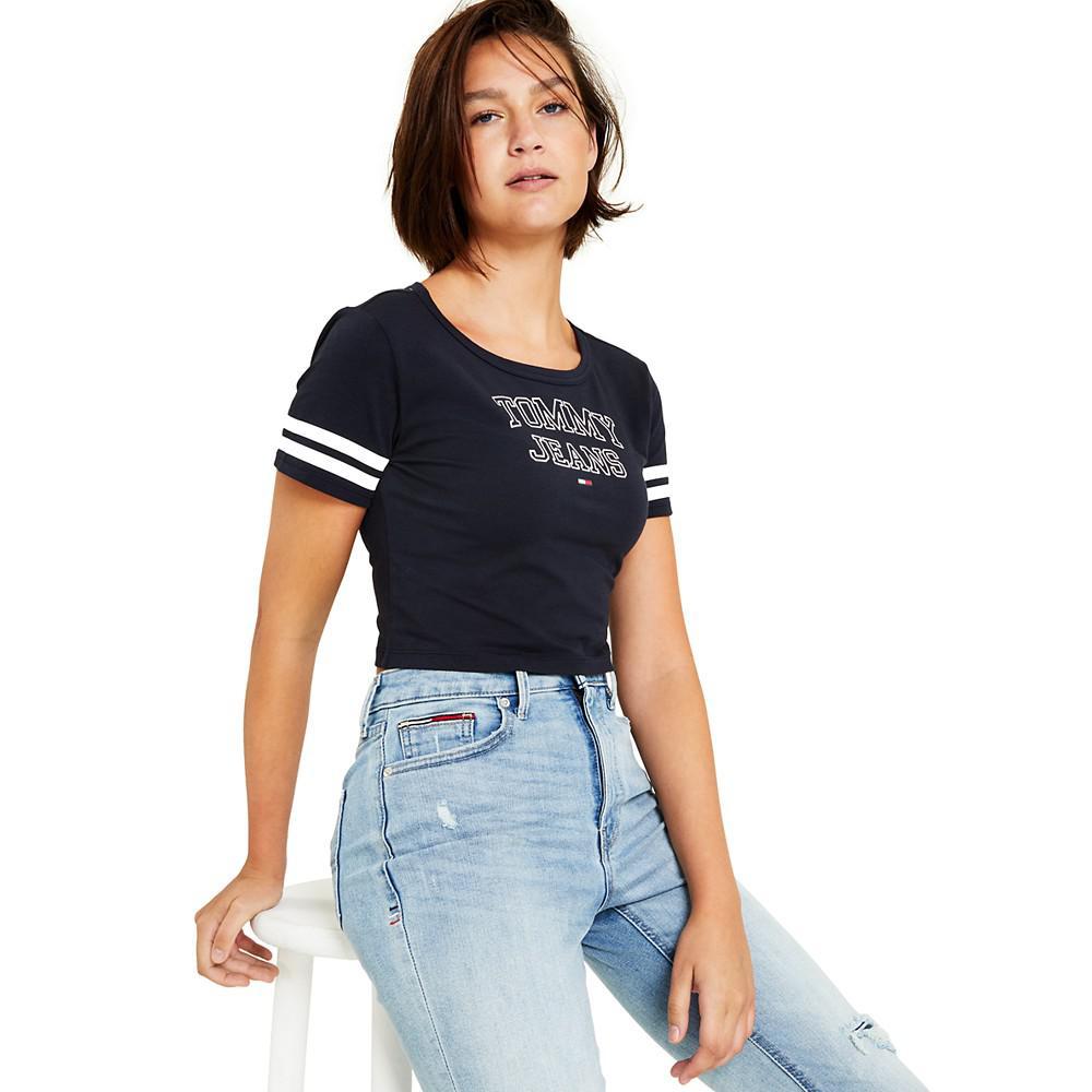 商品Tommy Jeans|Women's Cropped Logo T-Shirt,价格¥145,第1张图片