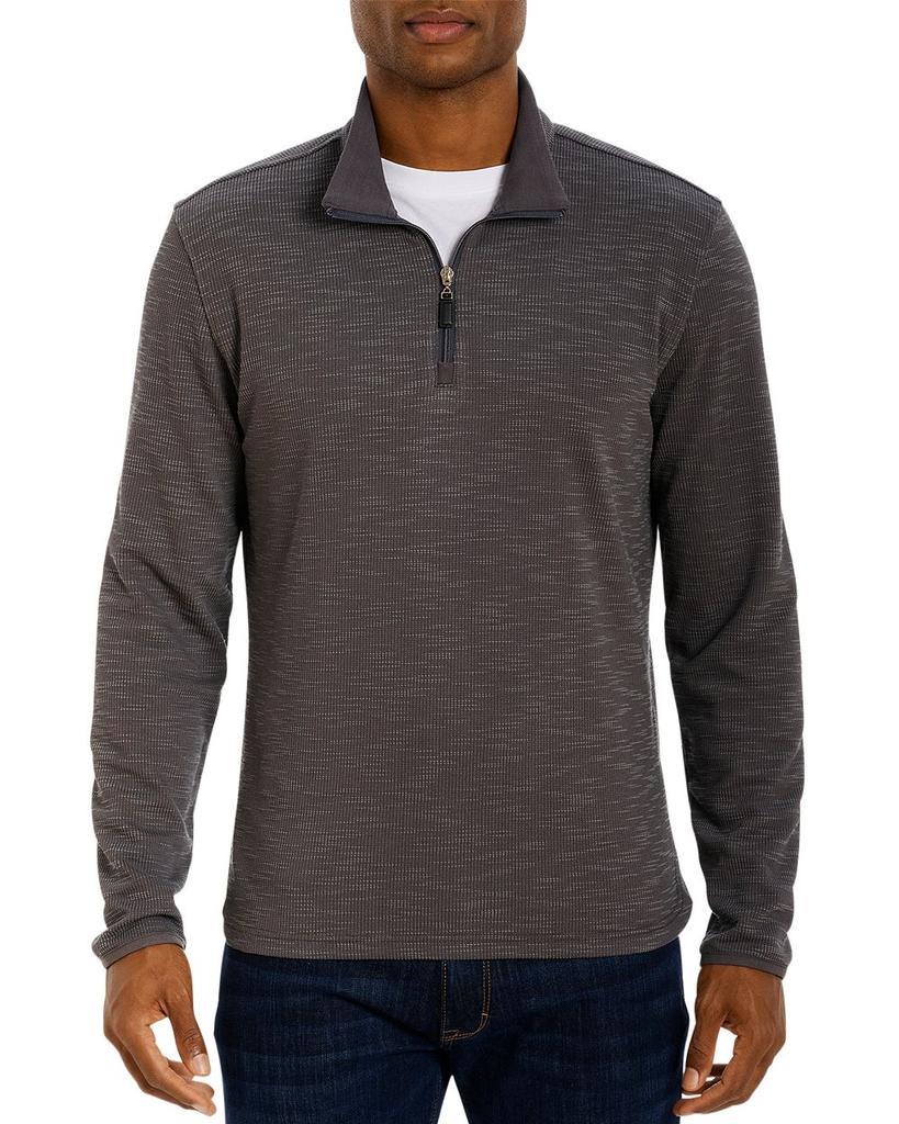 商品Robert Graham|Adrift Quarter Zip Waffle Knit Pullover,价格¥1318,第1张图片