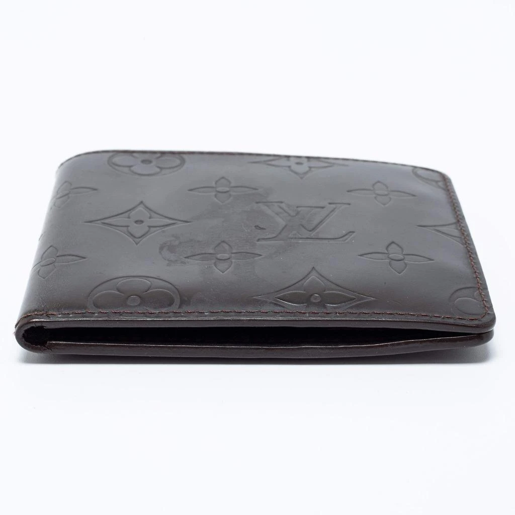 Louis Vuitton Dark Brown Leather Monogram Embossed Bifold Wallet  商品