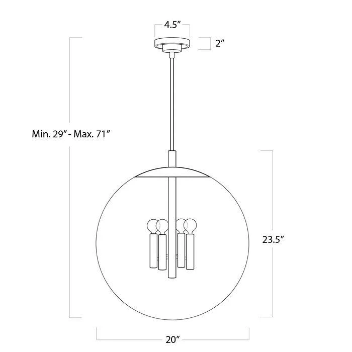 Design Cafe 4 Light Pendant, Large 商品
