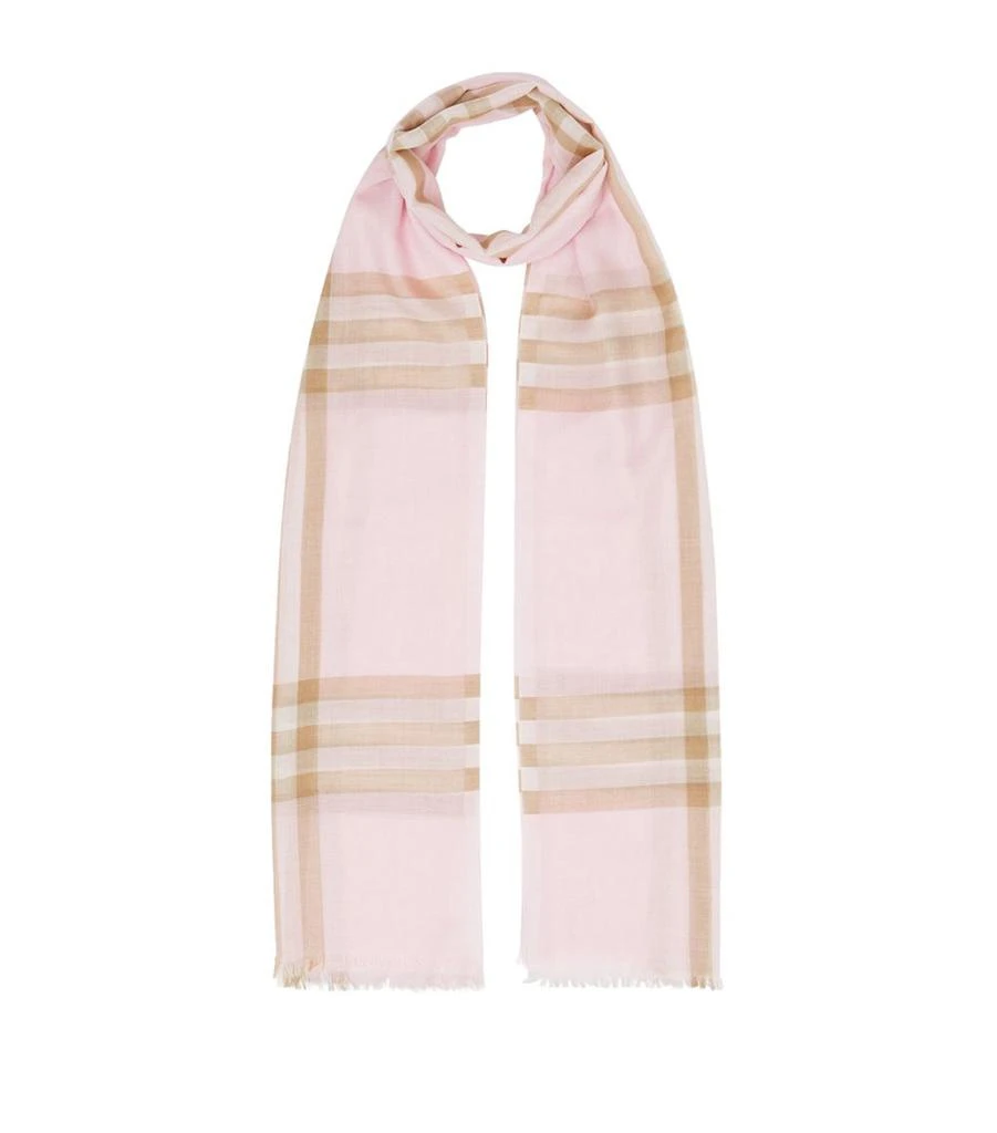 商品Burberry|Wool-Silk Check Scarf,价格¥3132,第1张图片