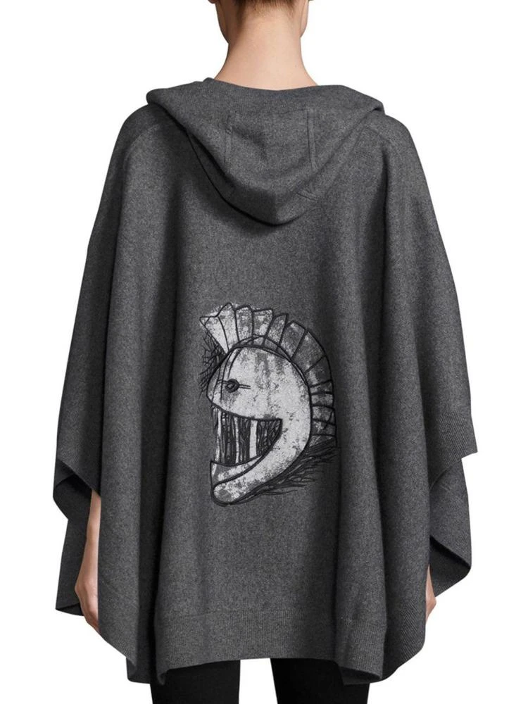 商品Burberry|Henry Moore Knit Wool & Cashmere Poncho,价格¥8285,第2张图片详细描述