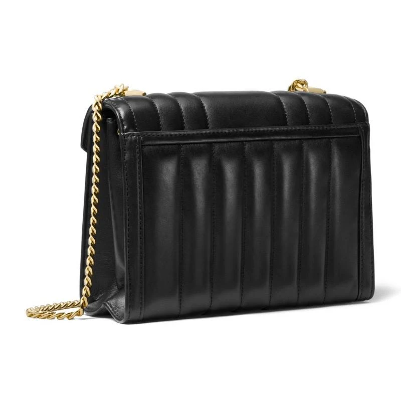 商品[国内直发] Michael Kors|Michael Kors 迈克·科尔斯 MK女包 牛皮金色标徽单肩斜挎包 黑色30F8GXIL3T BLACK,价格¥1906,第3张图片详细描述