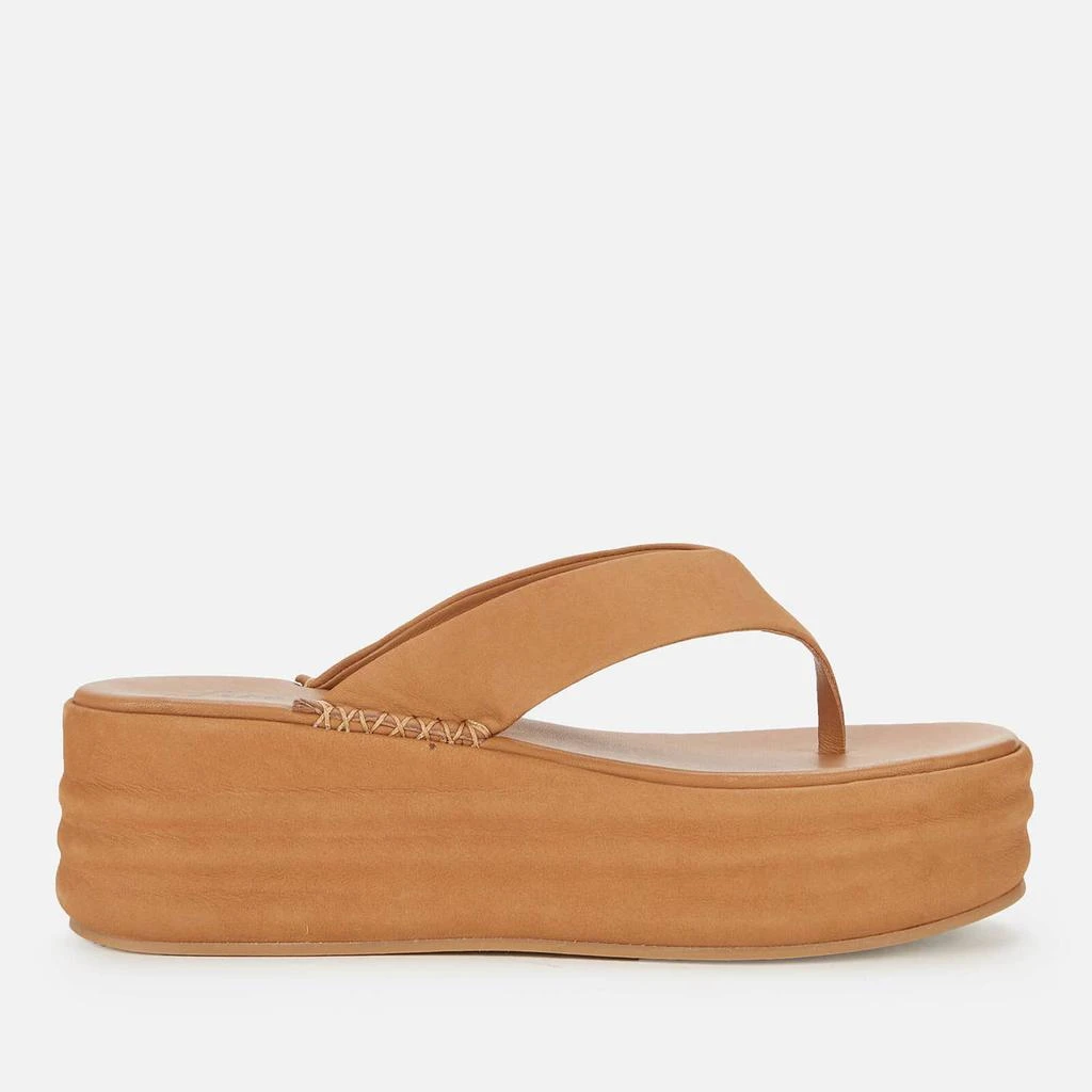 商品Free People|Free People Women's Haven Toe Post Flatform Sandals - Tan,价格¥91,第1张图片