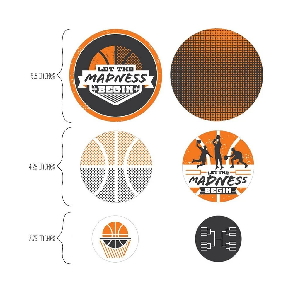 商品Big Dot of Happiness|Basketball - Let the Madness Begin - Party Decor - Large Confetti 27 Ct,价格¥90,第2张图片详细描述