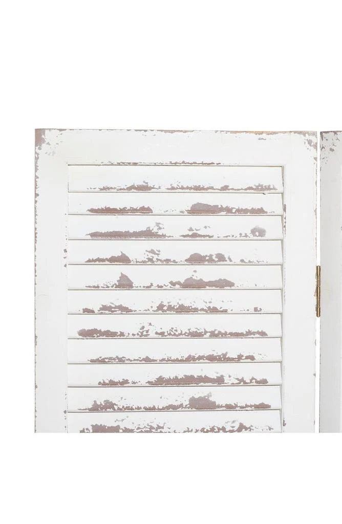 商品SONOMA SAGE HOME|Cream Wood Farmhouse Room Divider Screen with Horizontal Slats,价格¥2398,第5张图片详细描述
