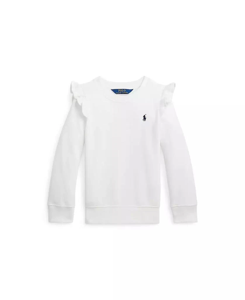 商品Ralph Lauren|Toddler and Little Girls Ruffled Fleece Sweatshirt,价格¥269,第3张图片详细描述