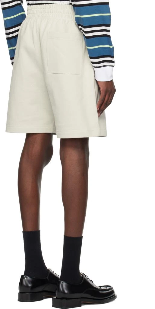 商品Burberry|Off-White Knot Logo Cotton Shorts,价格¥6557,第3张图片详细描述