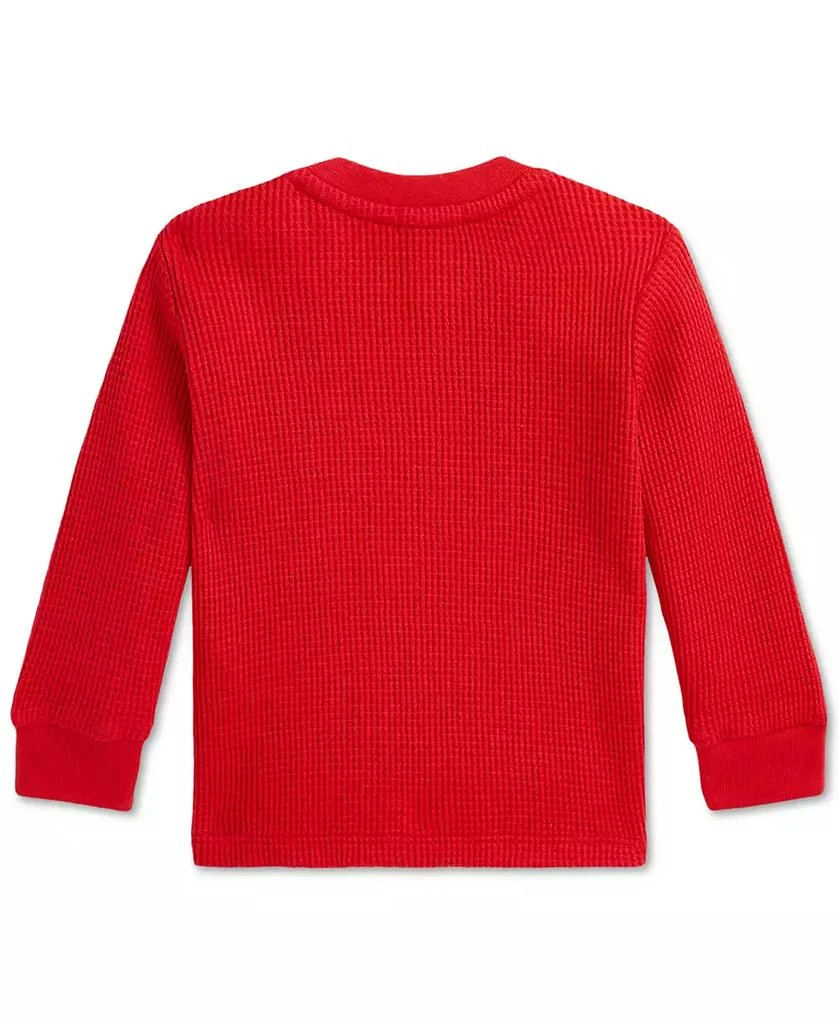 商品Ralph Lauren|Baby Boys Waffle Knit Cotton Long-Sleeve T Shirt,价格¥111,第2张图片详细描述