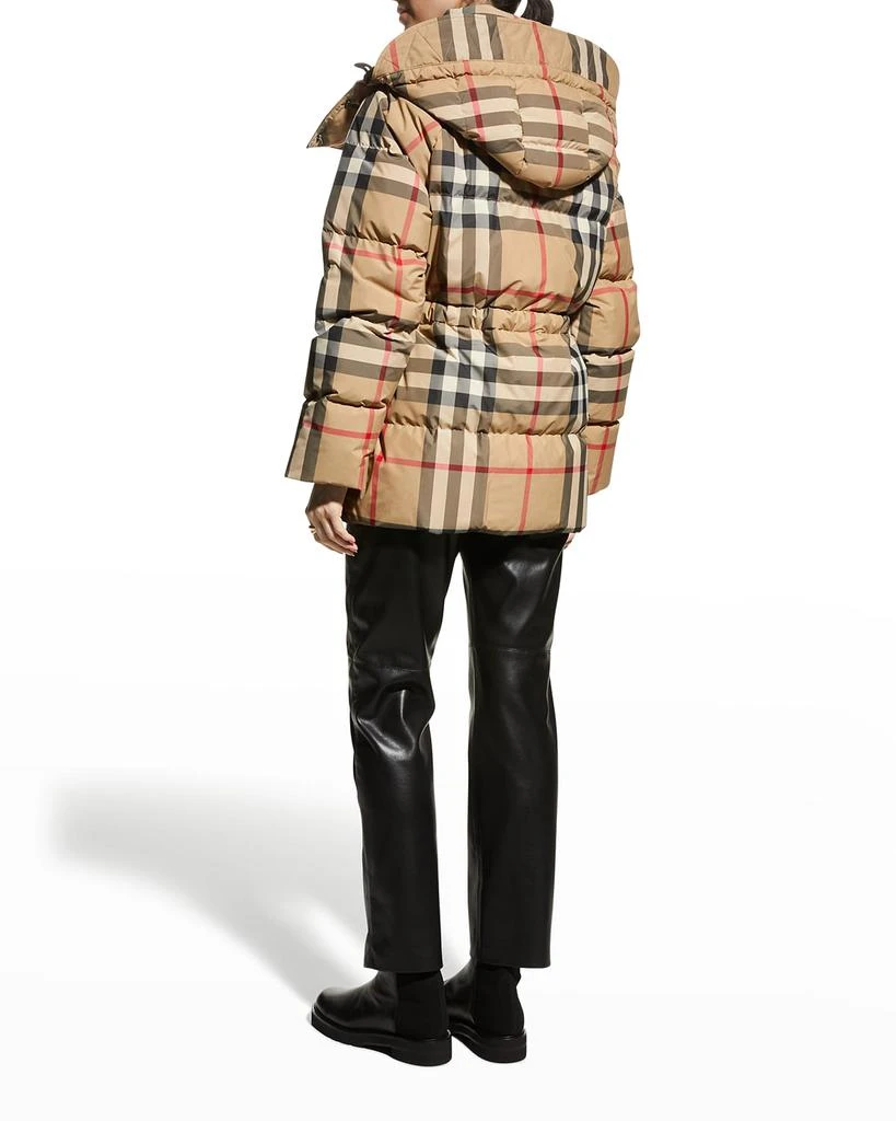 商品Burberry|Detachable Hood Check Puffer Jacket,价格¥16015,第4张图片详细描述