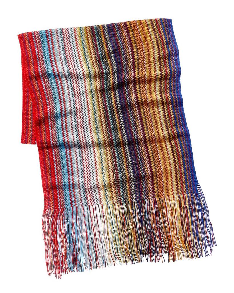 Missoni Wool-Blend Scarf, Blue商品第2张图片规格展示