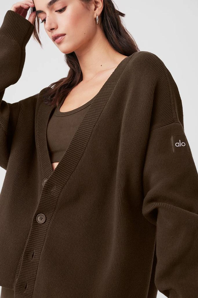商品Alo|Scholar Cardigan Sweater - Black,价格¥1509,第4张图片详细描述