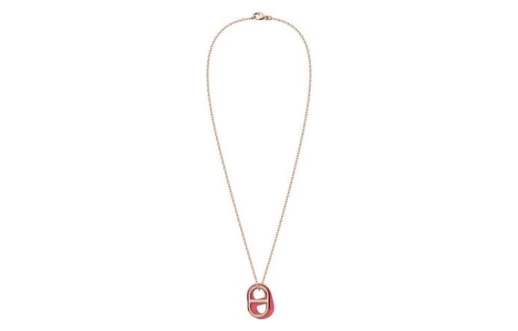 商品[国内直发] Hermes|爱马仕  猪鼻子 项链 女款 玫瑰金色,价格¥4236,第4张图片详细描述