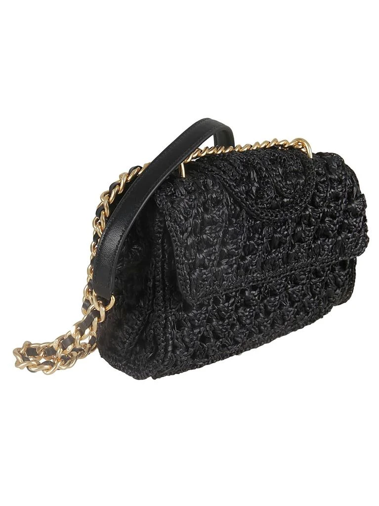 商品Tory Burch|Tory Burch Fleming Raffia Small Convertible Shoulder Bag,价格¥3222,第3张图片详细描述