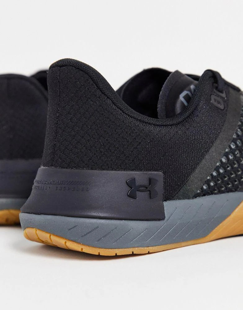 商品Under Armour|Under Armour Training TriBase Reign 4 trainers in black and gum,价格¥680,第4张图片详细描述