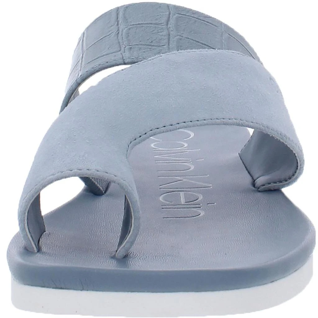 商品Calvin Klein|Calvin Klein Womens Rini Mixed Media Toe Loop Flip-Flops,价格¥122,第3张图片详细描述