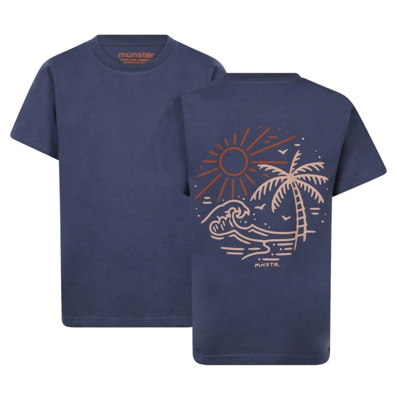 商品Munster|Summer paradise logo t shirt in dark blue,价格¥318,第1张图片