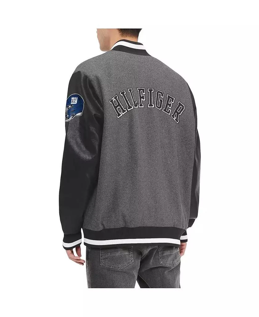 商品Tommy Hilfiger|Men's Heather Gray, Black New York Giants Gunner Full-Zip Varsity Jacket,价格¥1235,第2张图片详细描述