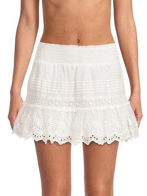 商品LOVESHACKFANCY|Jimena Eyelet Mini Skirt,价格¥885,第3张图片详细描述