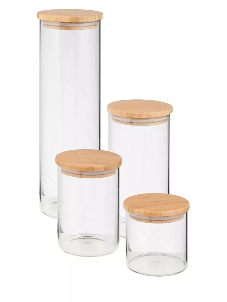 商品Honey Can Do|4-Piece Bamboo Storage Jar Set,价格¥418,第1张图片
