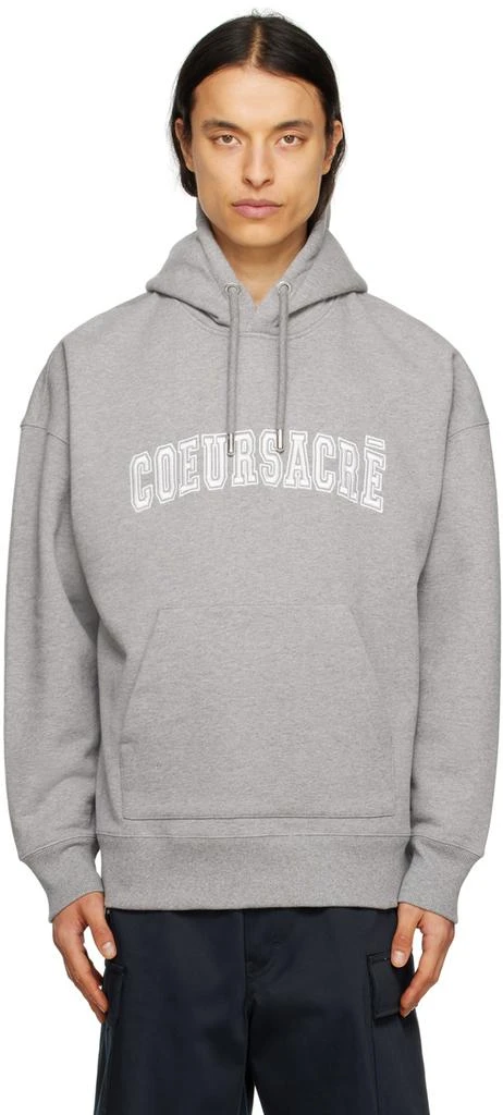 商品AMI|Gray 'Cœur Sacré' Hoodie,价格¥1590,第1张图片