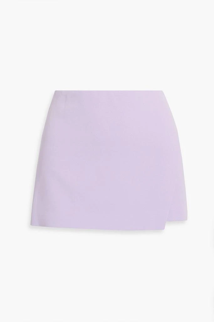 商品Alice + Olivia|Lilia wrap-effect crepe mini skirt,价格¥836,第3张图片详细描述