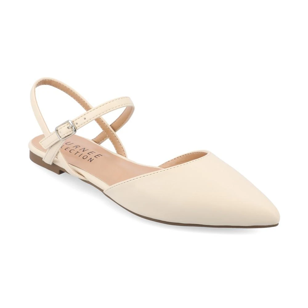 商品Journee Collection|Women's Martine Tru Comfort Foam Buckle Pointed Toe Flats,价格¥353,第1张图片