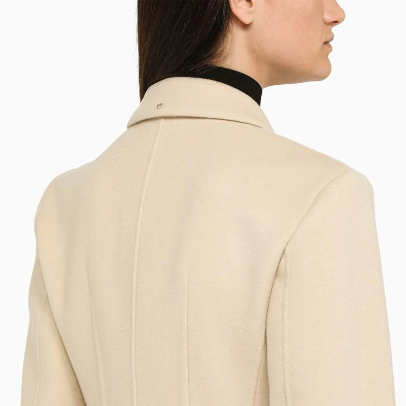 Ivory wool double-breasted coat 商品