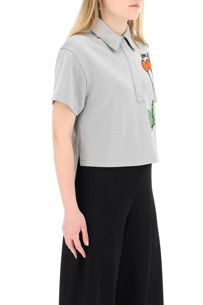 商品Loewe|LUREX SHORT POLO SHIRT WITH EMBROIDERY,价格¥2887,第3张图片详细描述