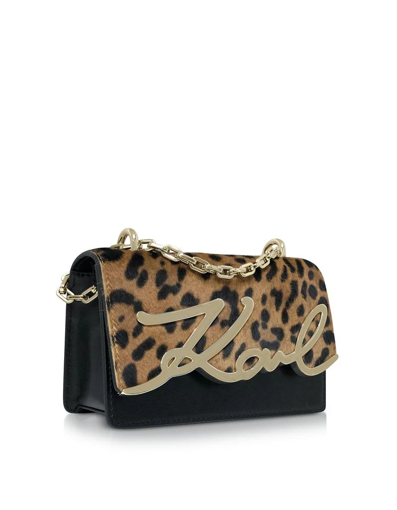 商品Karl Lagerfeld Paris|K / Signature豹纹小号单肩包,价格¥1448,第4张图片详细描述