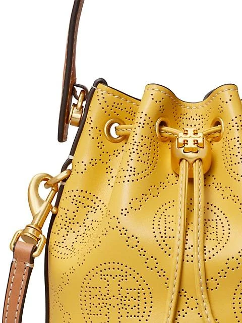 商品Tory Burch|T Monogram Leather Bucket Bag,价格¥839,第5张图片详细描述