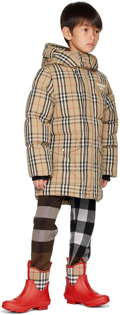 商品Burberry|Kids Beige Vintage Check Down Coat,价格¥6809,第4张图片详细描述