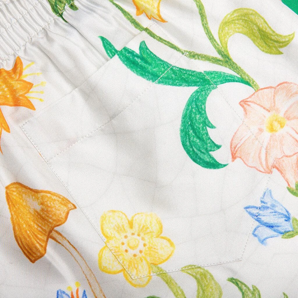 商品Casablanca|L'Arche Fleurie Silk Twill Shorts - Multi,价格¥4177,第3张图片详细描述